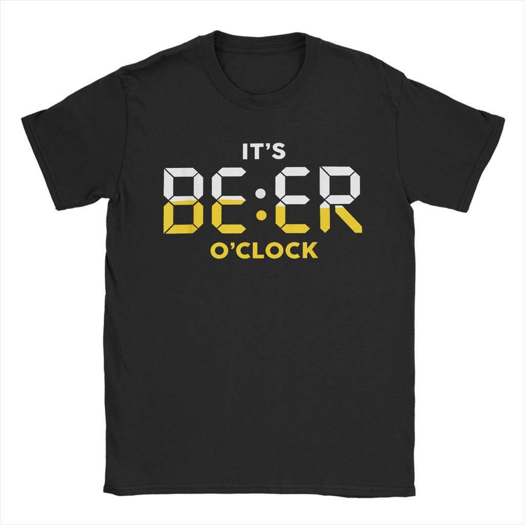 Funny It is Shot O Clock Somewhere Barhopping Drinking Party Tshirt Cotton Clothes Vintage O-neck