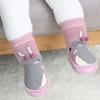 Calzini da interno per bambini piccoli, calzini per neonati, calzini invernali spessi in spugna di cotone per bambine con suole in gomma, calzini divertenti con animali per neonati