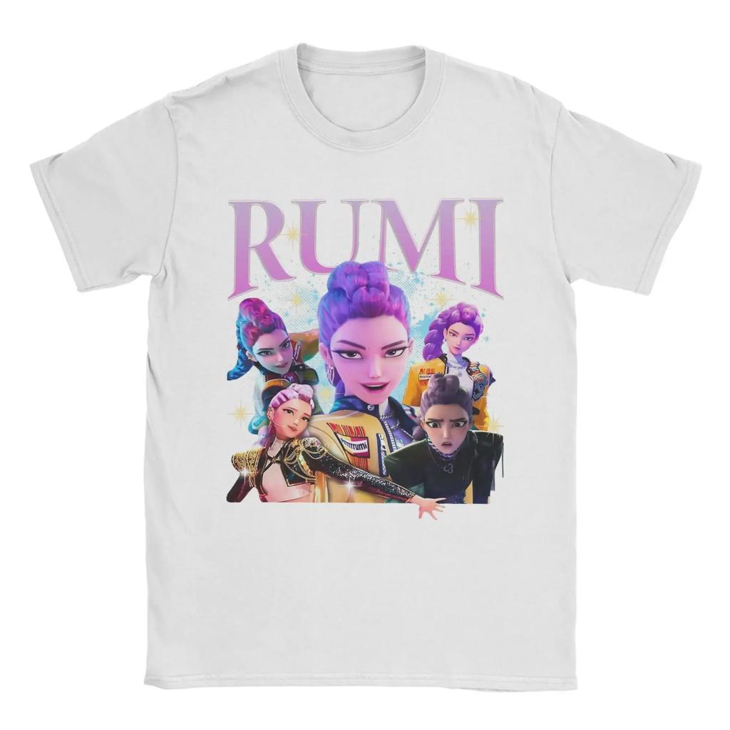 Rumi K-pop Demon Hunters Huntrix T-Shirt Novelty Tee Shirt Crew Neck Short Sleeve T Shirt Gift Idea Clothes Classic Design