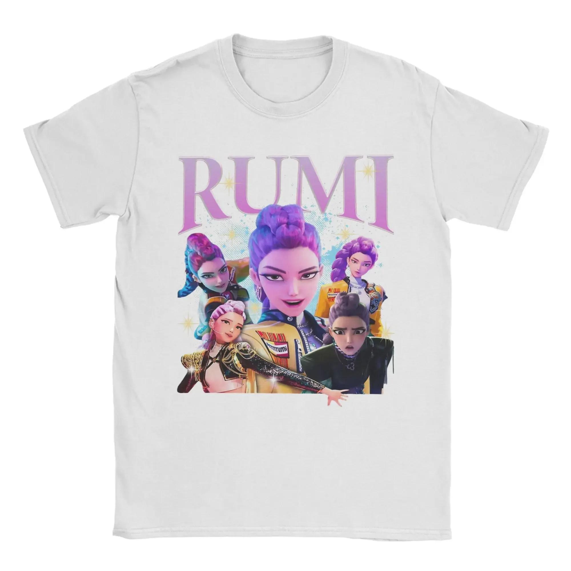 

Rumi K-pop Demon Hunters Huntrix T-Shirt Novelty Tee Shirt Crew Neck Short Sleeve T Shirt Gift Idea Clothes Classic Design 4XL