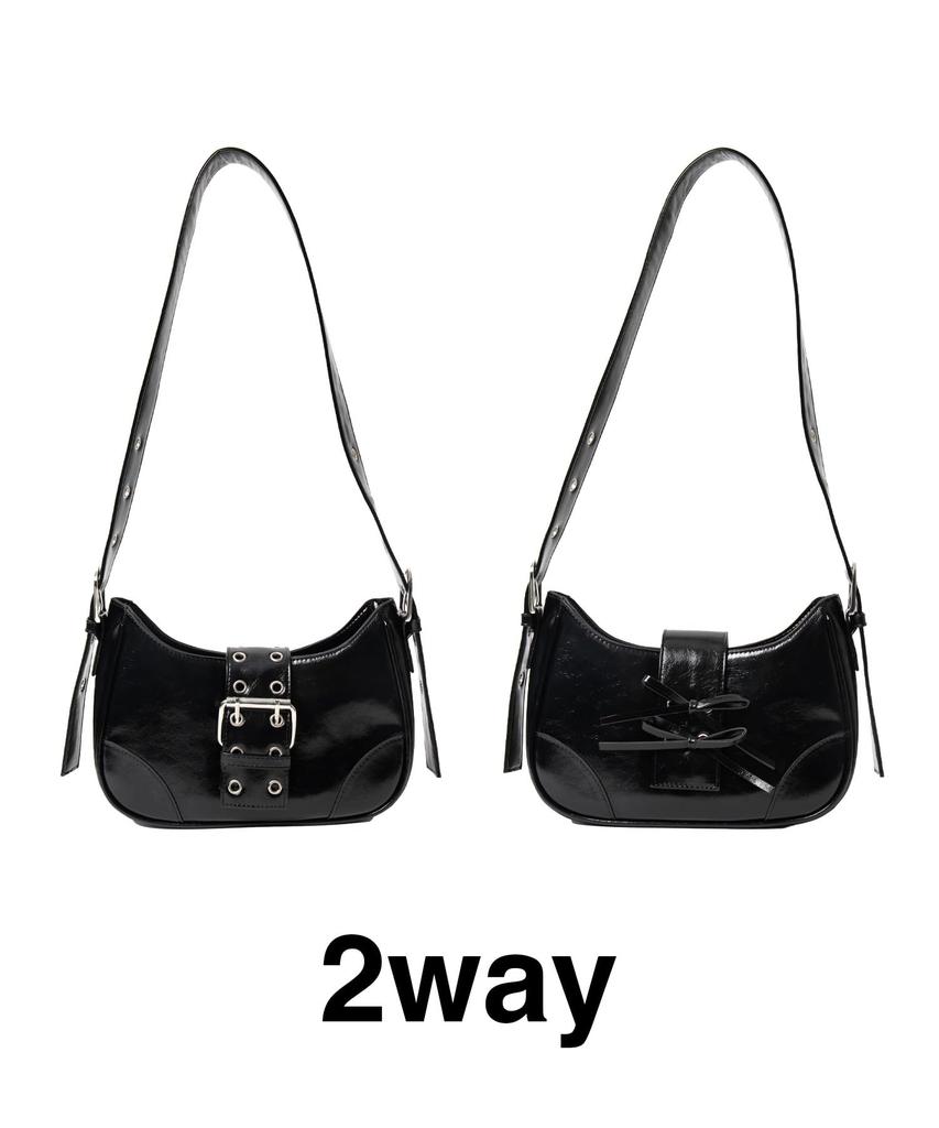 WEGO Mehrweg-Umhängetasche, Halbmond-Design mit Gürtel, Damen, Koreanischer Girly Street Style, Geschenk, Frühling, Sommer, Herbst, Winter, Damen, Größe F,