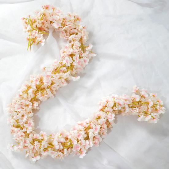 70.8" Cherry Blossom Flowers Garland Artificial Pink Flower Vine Hanging Faux Silk Flower Garland for Home Wedding Garden Party Arch Decor