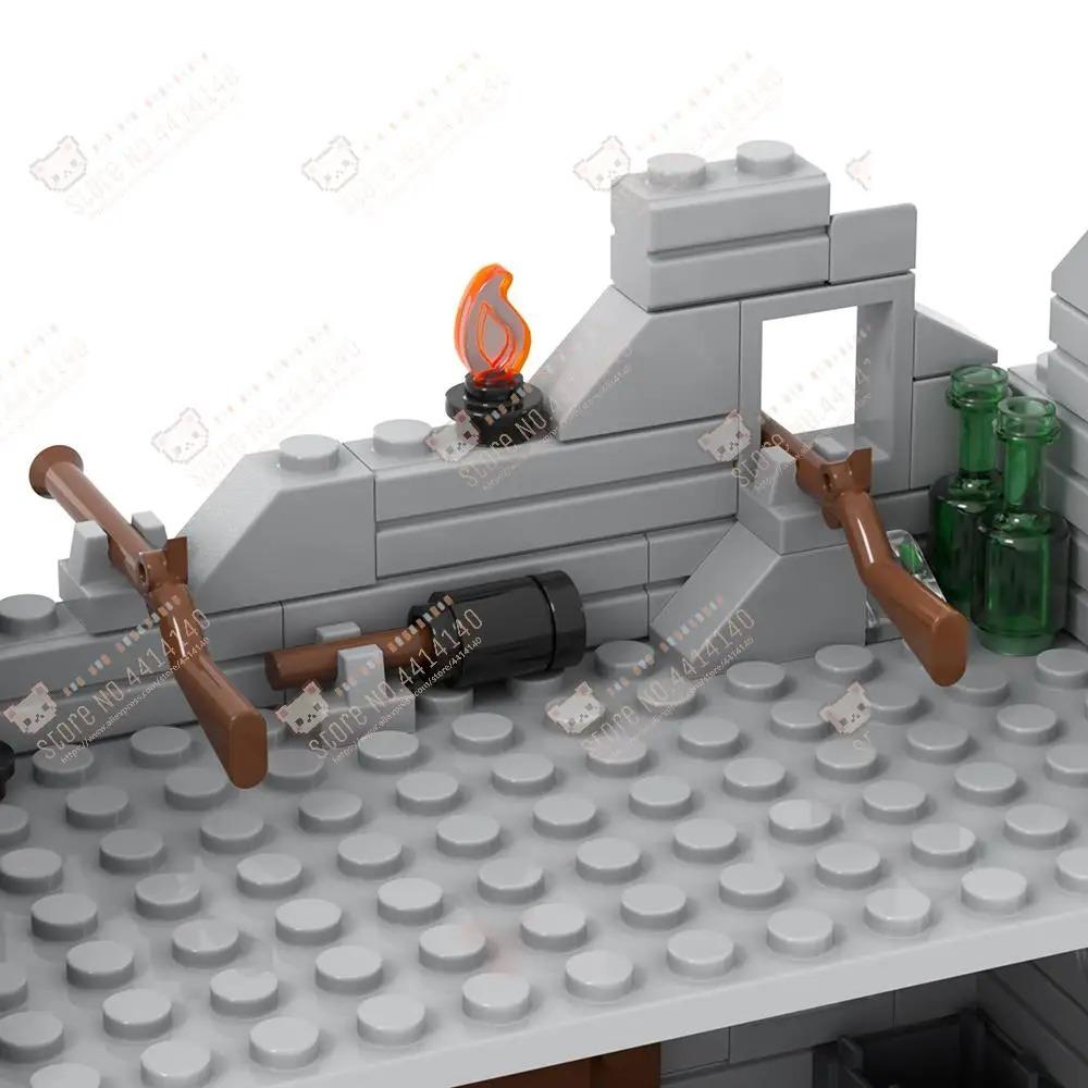 Military Series Weapons Medieval Catapult MOC Building Blocks DIY Battlefield Wreckage Architecture Model Assembly Toys For Kids
