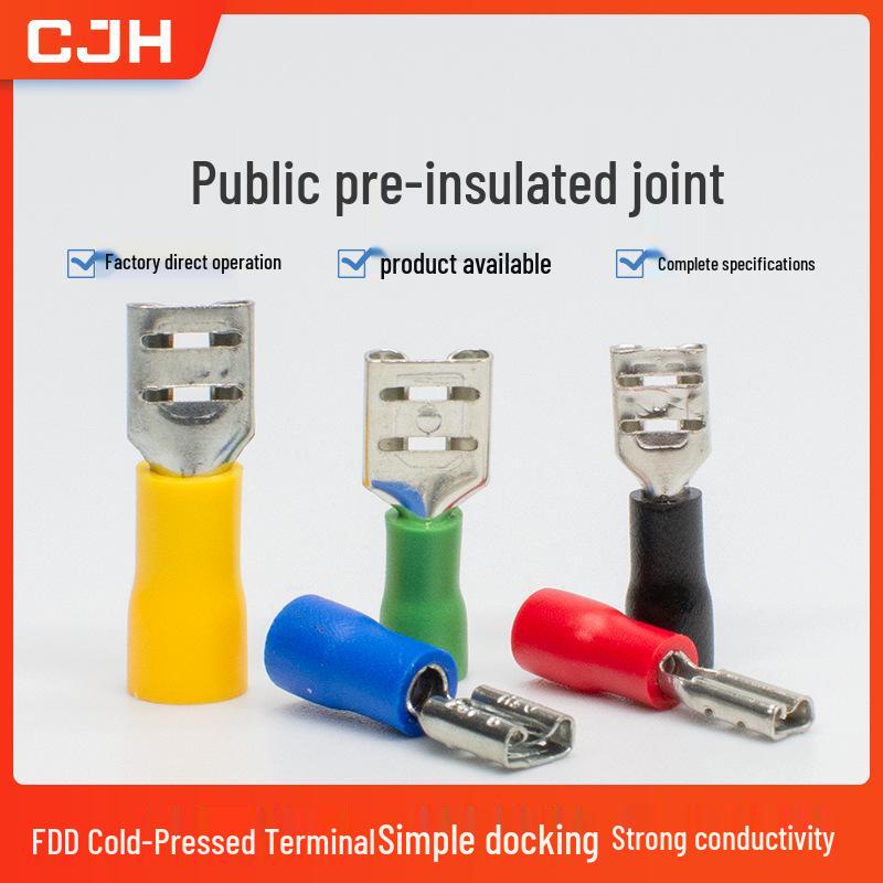CJH FDD2 Series Female Pre-insulated Sheet Pin Terminal Block (6.3/4.8)