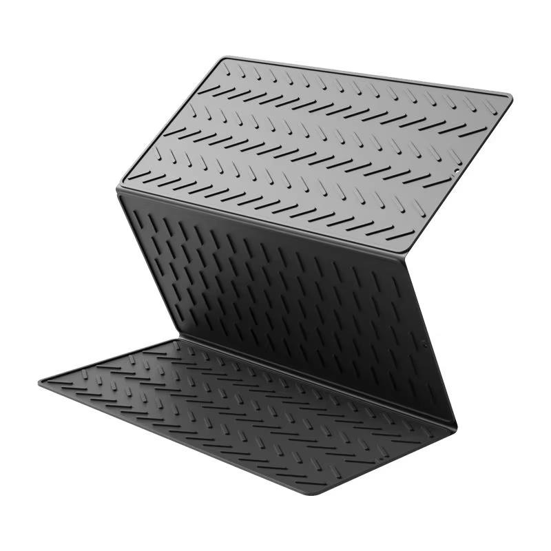 Foldable Silicone Drain Pad Drying Mat Pots Dish Drain Mat For Kitchen Tableware Waterproof Heat Resistant Non-slip Mats Pad