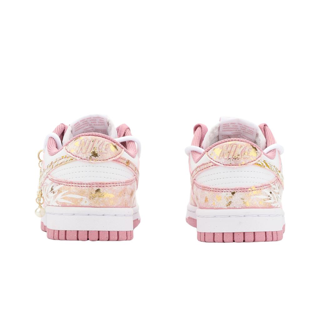 Nike Dunk Aphrodite's Kiss Abrasion Resistant Low Top Skateboard Shoes Unisex Pink Gold DD1873-112(Team1390-)