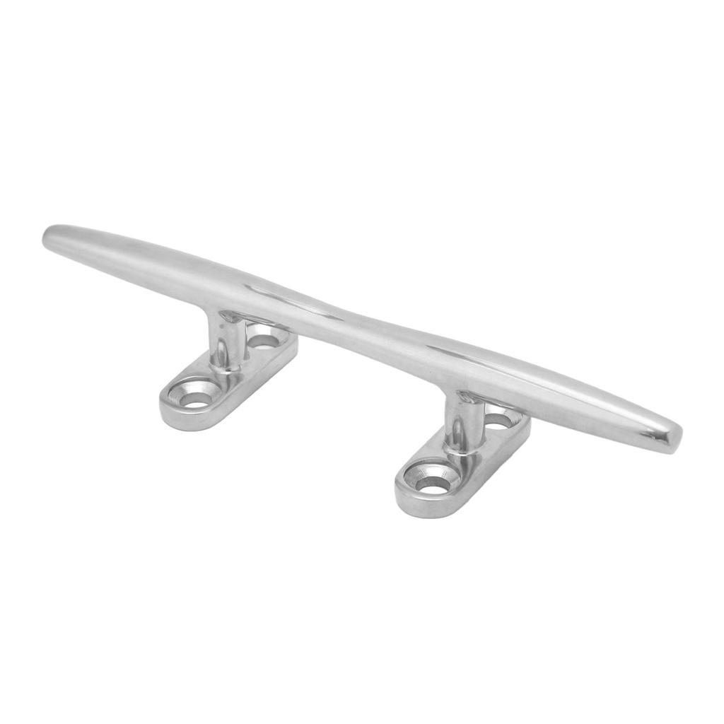 6" Stainless Steel Dock Cleat, Boat Yacht Mooring Rope Tie Down Anchor Cleat, High Strength for Marine Docks, Easy Installation