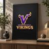 DIY 5D Diamond Painting Minnesota Vikings Full Drill Diamond Art Wall Decor Craft Kit