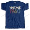 Vintage 1960 T-shirt for Men Short Sleeves 60th Birthday Gift T Shirt Cotton Summer Tshirt 60 Years Old Tee Casual Tops Clothes
