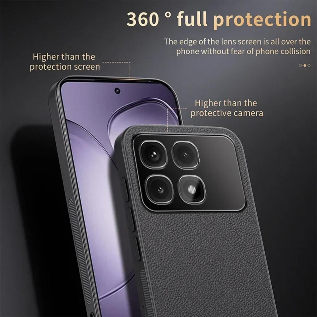 Leather Case for Xiaomi Redmi K70 Ultra K80 Pro Car Magnetic Holder Luxury Silicone Protection Phone Cover Redmi K70E Shell