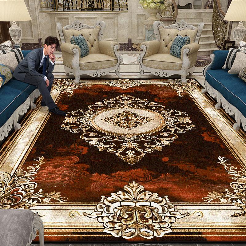 Velkoplošný Nádherný Koberec Obývací Pokoj Evropská Dekorace Konferenční Stolek Podložka na Podlahu Protiskluzový Ložnice Šatna Koberce Přizpůsobitelné