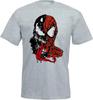 2026 New Marvel Spiderman Venom Split Face Tshirt Men Women Marvel Movie Graphic Tee Streetwear High Quality