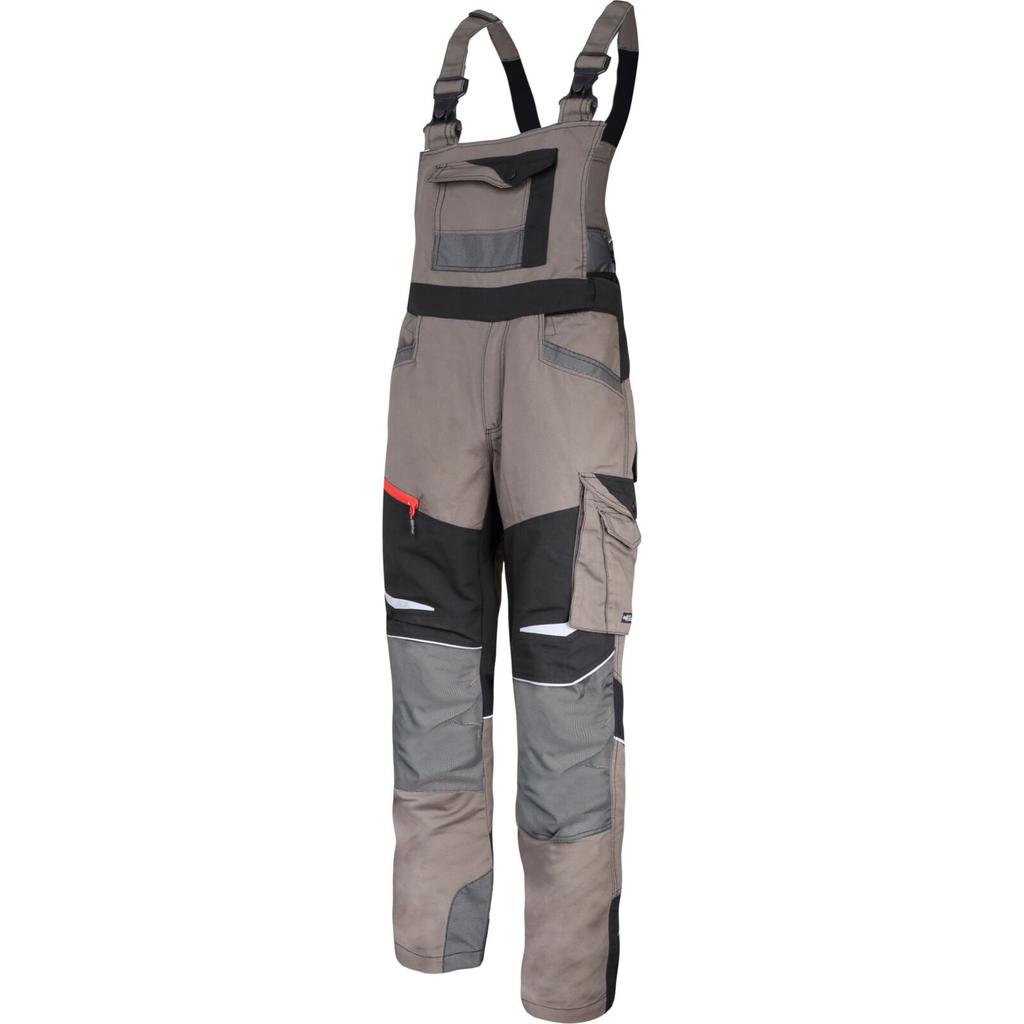 Khaki-Black Dungarees with Stretch Insert, "", Ce, Lahti