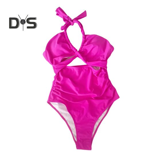 Women Monikni Sexy Suspender One-Piece Bikini Slim Fit Padded No Underwire Swimsuit Beach Sports Wear