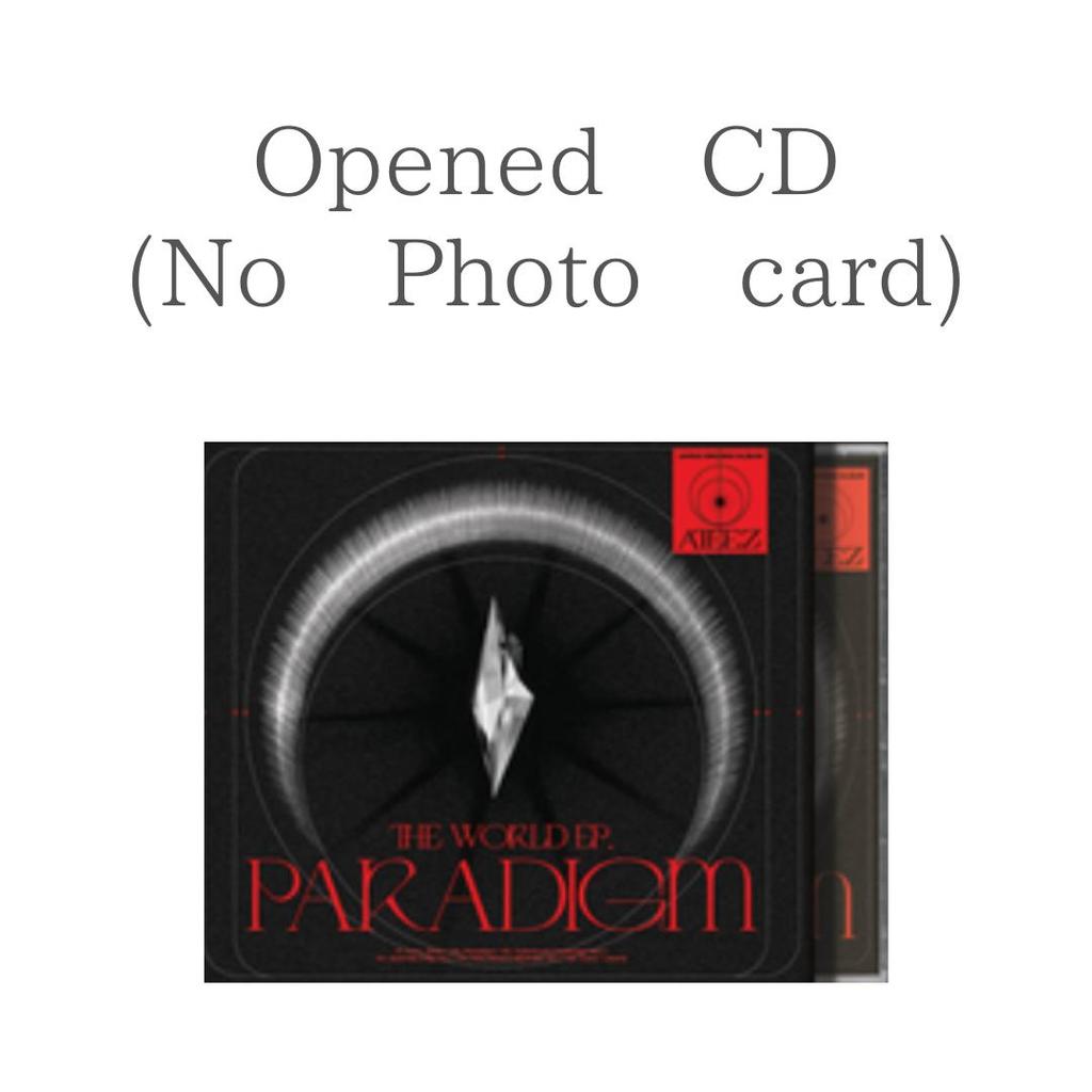 ATEEZ THE WORLD EP . PARADIGM CD (Opened , No Photo card) STANDARD LIMITED SOLO ver.