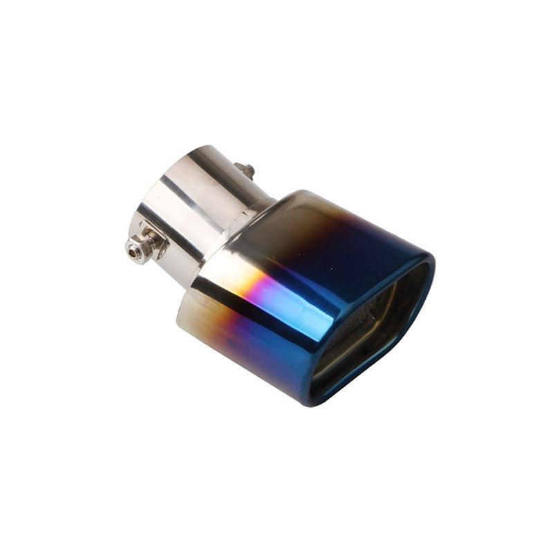 Car Exhaust Tip Stainless Steel Exhaust Tail Throat Square Tail Pipe For 2.5-inch Intake Exhaust Systems