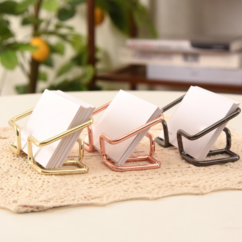 Business Card Holder Metal Desktop Business Card Holder Modern Name Card Display Stand Minimalist for Office Desktop Countertop