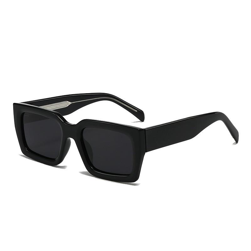 Minimalist Black Square Sunglasses With Uv400 Polarized Tac Lenses For Fashion And Outdoor Activities