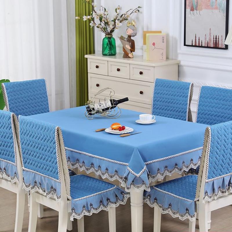 Household Lace Cotton Tablecloth Minimalist Modern Dustproof Tablecloth Chinese Style Machine Washable Cover Cloth 1pcs