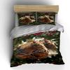 Horses, pine branches, berries. Bedding sets Duvet cover sets Duvet covers Pillowcases(1 * Duvet Cover 2 * Pillowcases without duvet insert)