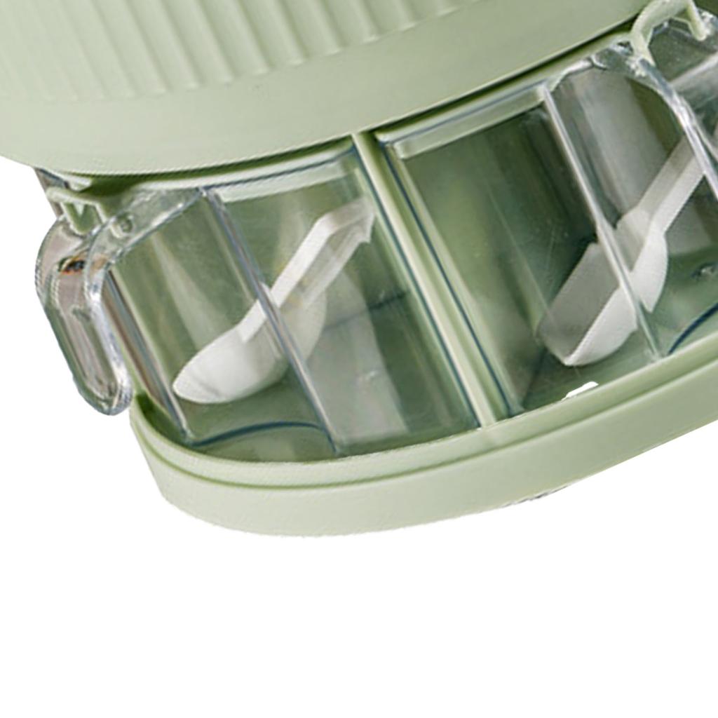 Kitchen Spice Turntable Organizer 2 Tier Plastic 360 Degree Rotation Multifunctional Seasoning Storage Rack for Cabinet