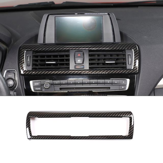 ABS Carbon Fiber Car Center Control Interior Decoration Sticker For BMW 1 2 Series F20 F21 F22 F23 2012-2018 Car Accessories