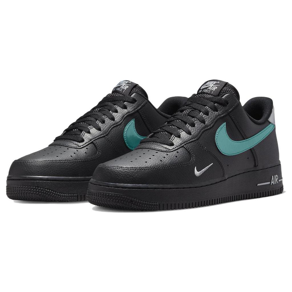 New Nike Air Force 1 '07 Low Black Blue Lightning FD0654-001