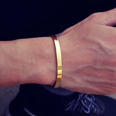 Noter Herren Edelstahl Armband 4/6/8mm Öffnungsarmreif Geschenk für ihn Pulsera Hombre Pulseira Masculina Aço Inoxidável Joias