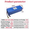 52V 12Ah 18650 Rechargeable Lithium Battery Pack 12000mAh 14S4P Suitable for 250-1000W Built-in BMS+58.8V 2A Charger