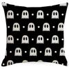 New Halloween Pillowcase Living Room Sofa Bedroom Pillow Single Side Linen Black Pillow