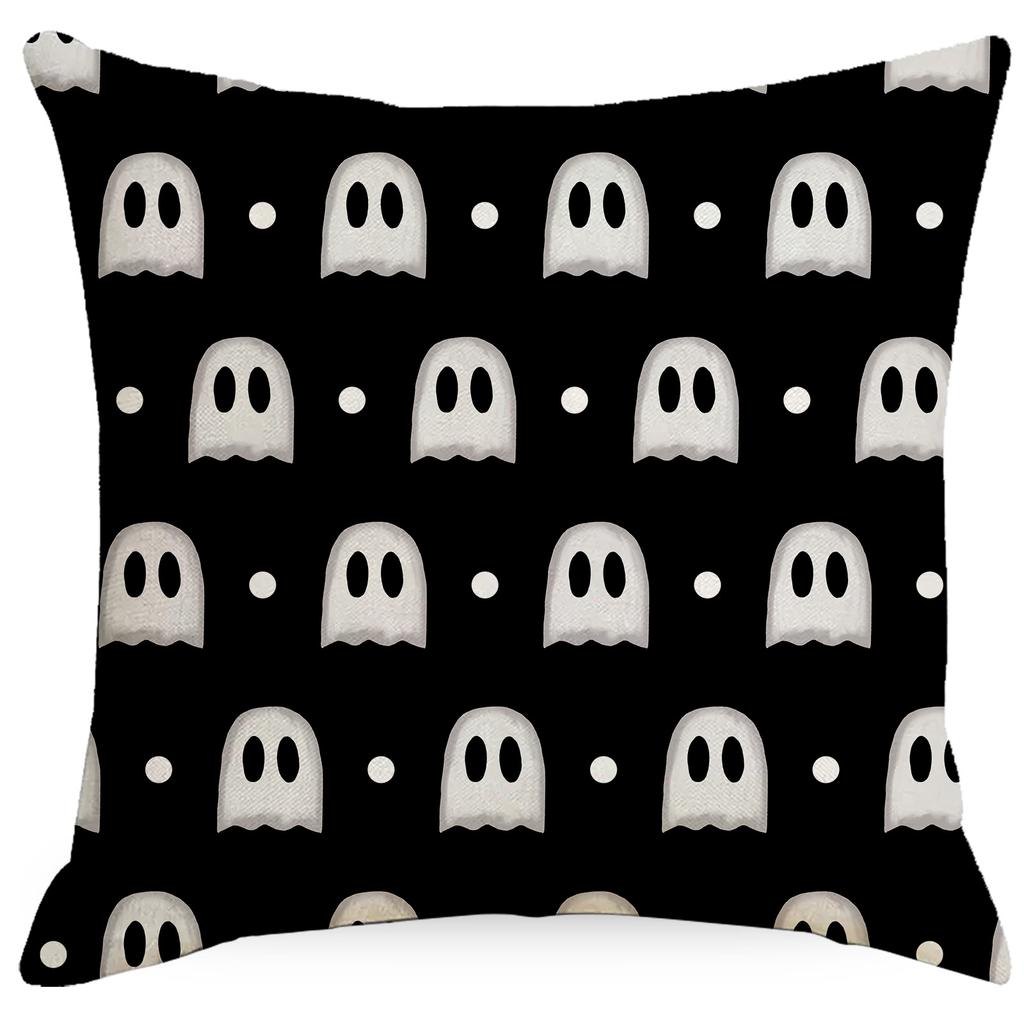 New Halloween Pillowcase Living Room Sofa Bedroom Pillow Single Side Linen Black Pillow