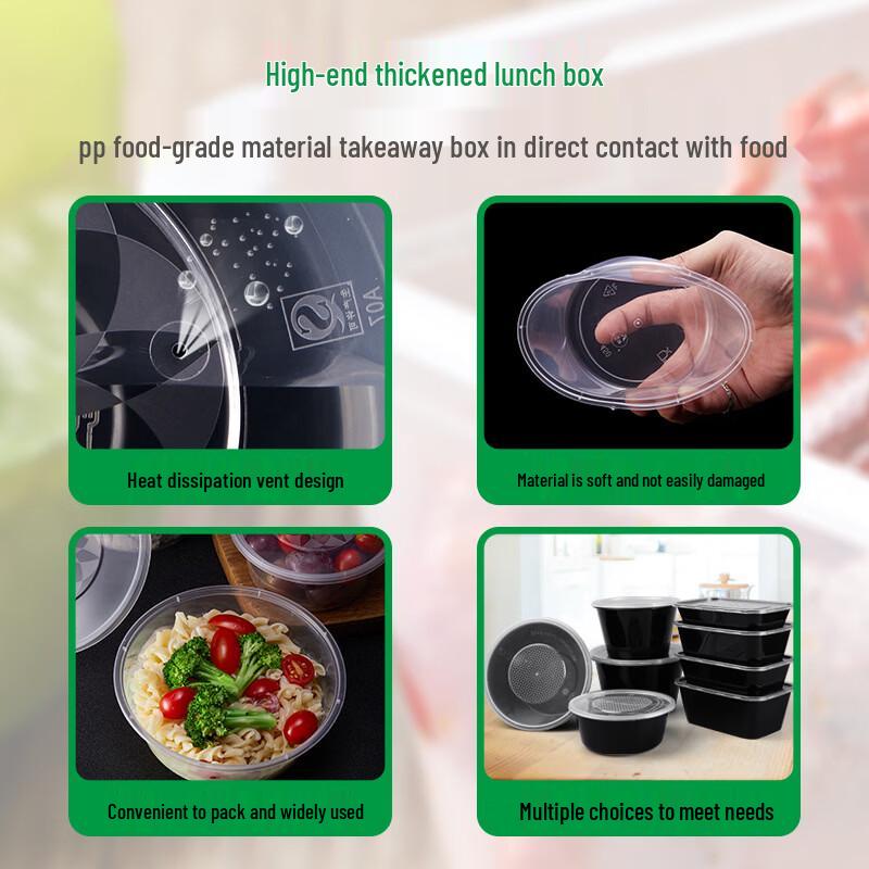 Disposable Round PP Food Container Bowls with Lids