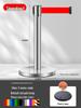 Retractable Queue Barrier Post with Belt