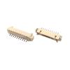 10-Pin 1.25mm Light Yellow SMT Wafer Connector with Copper Crimp Terminal; Horizontal and High-Temperature Resistant