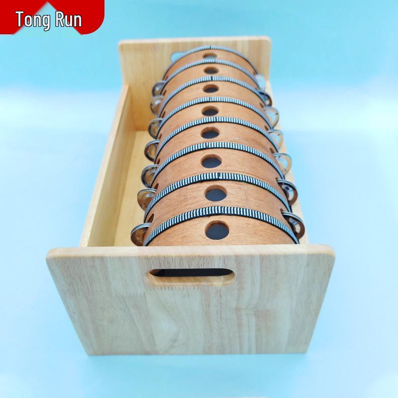 

Kindergarten Orff Musical Instrument Set: 6-Inch Walnut Tambourine with Single Row & Box Weight 1.9KG, Dimensions 39/22.8/17cm