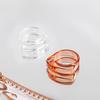 Candy Colored Resin Ring Transparent Geometric Ring Y2K Yabi Size Decorative Ring with Accessories