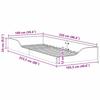 Bed Frame in White 100 x 220 cm Solid Pine Wood