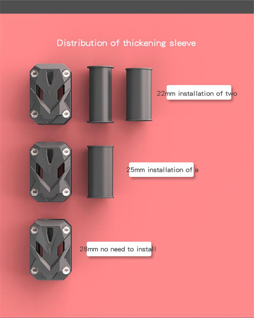 1 Pair Motorcycle Bumper Clamps Anti-falling Rubber For 22/25/28mm Diameter Bar