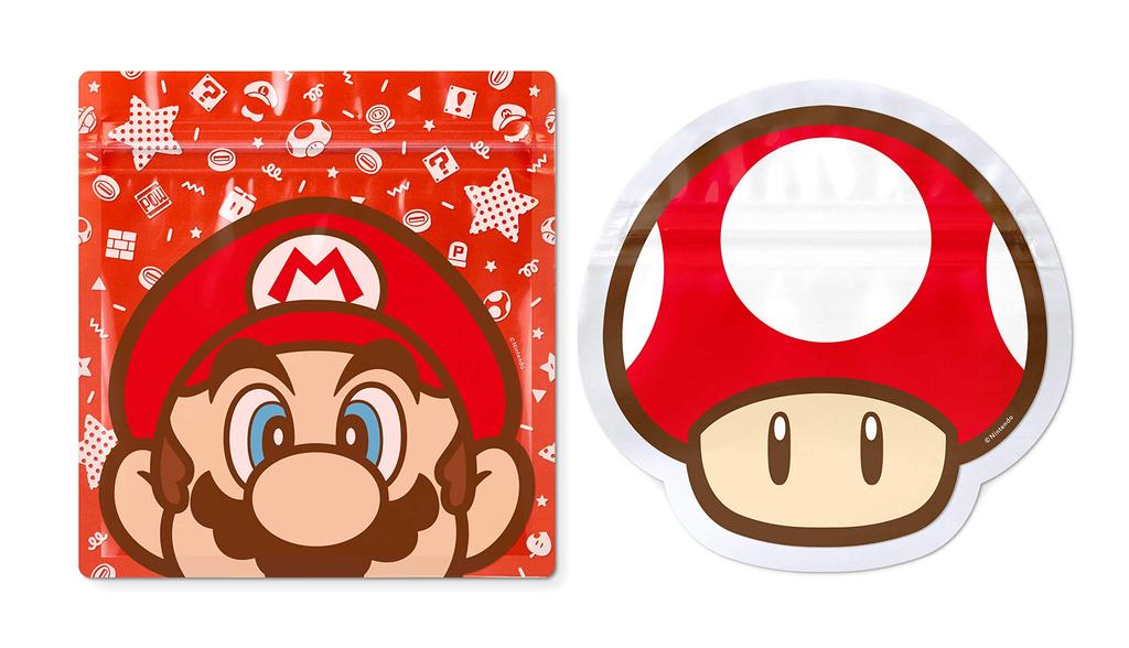 Nintendo Super Mario Home & Party Zipper Bag Mario Super Mushroom NSL-0107 Storage Pouch Reusable Kitchen Organizer Food Bag Cute Character Gift