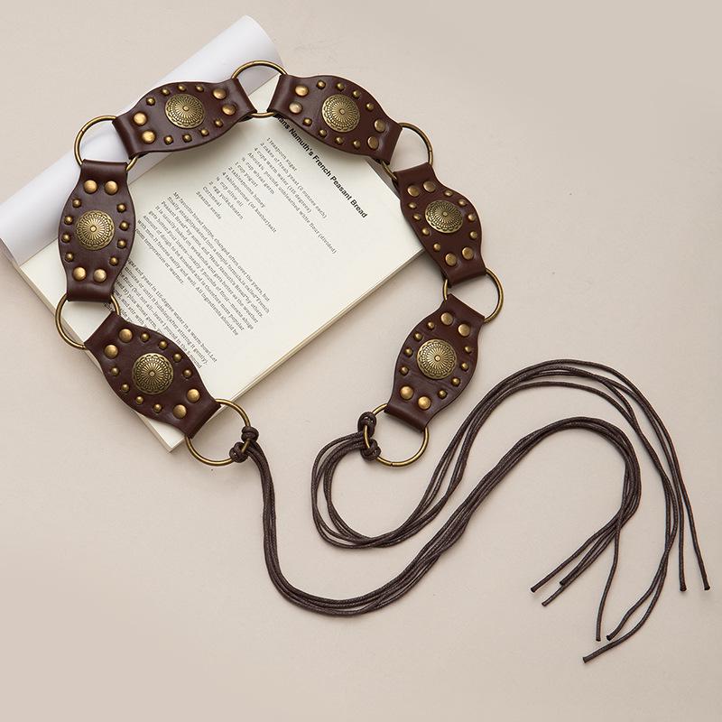 Bohemian Tassel Woven Belt - Women's Casual Exotic Korean Style Waist Ornament