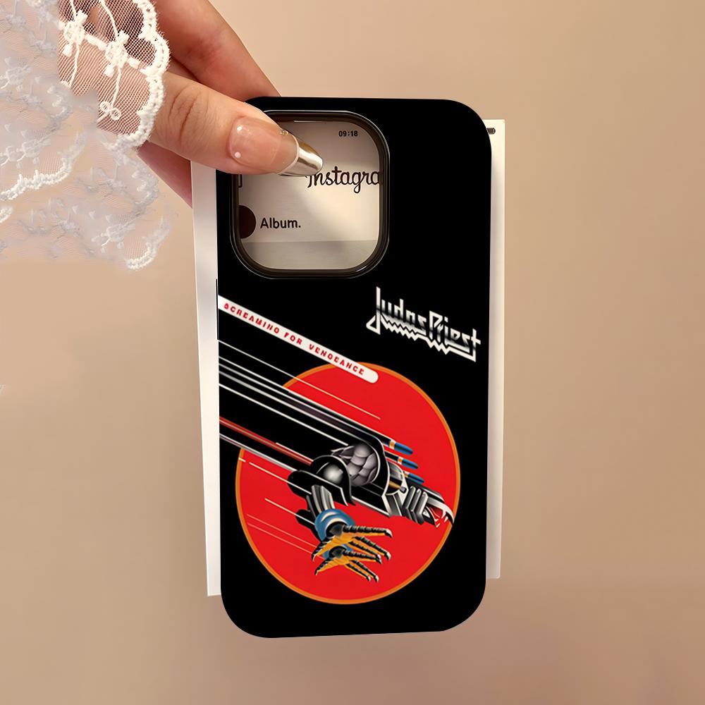 Rock Band Judas Priest Phone Case For IPhone 16 15 14 13 12 11 Pro Max 16 Plus Glossy 2 In 1 Bumper Cover
