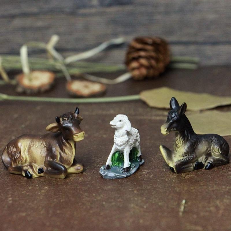 11pcs/ Set Christ Birth of Jesus Ornament Gifts Nativity Scene Crafts Resin Christmas Manger Decoration Catholic Figurines