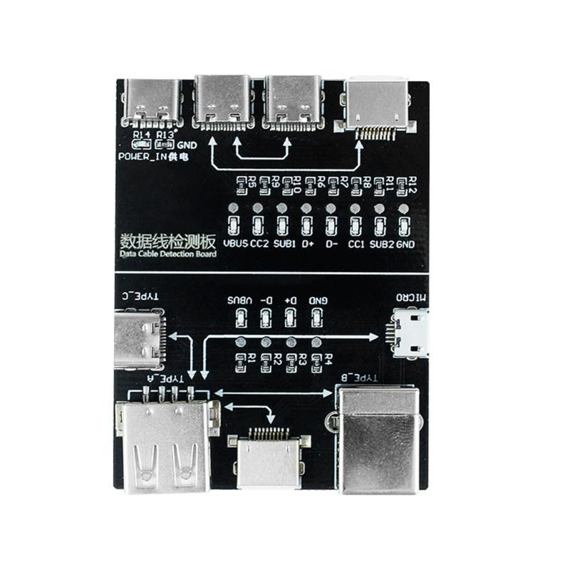Tragbarer Kabeltester Datenkabel-Erkennungsplatine Für USB A, USB C, MicroUSB, Mit Langlebigkeit Einfache Bedienung