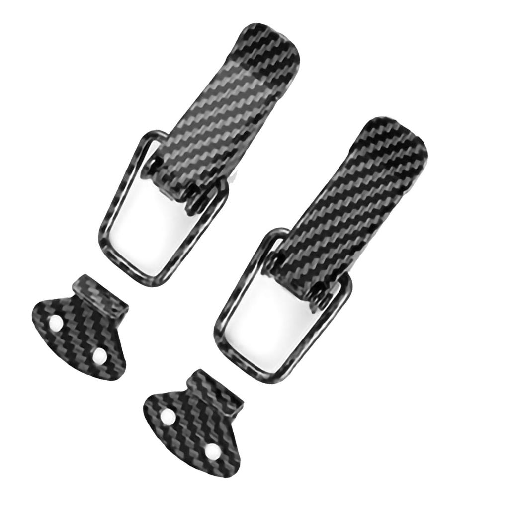 Pair Car Bumpers Trunk Hatch Lid Quick Release Fasteners Hook Lock Clips Auto Truck Exterior AccessoriesCarbon Fiber S
