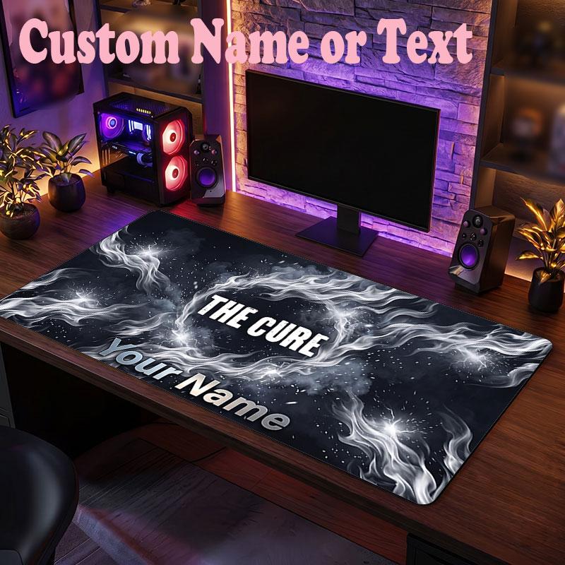 The Cure Customized Name Text Mouse Pad, Large Desk Mouse Mat Personalized Home Office Present
