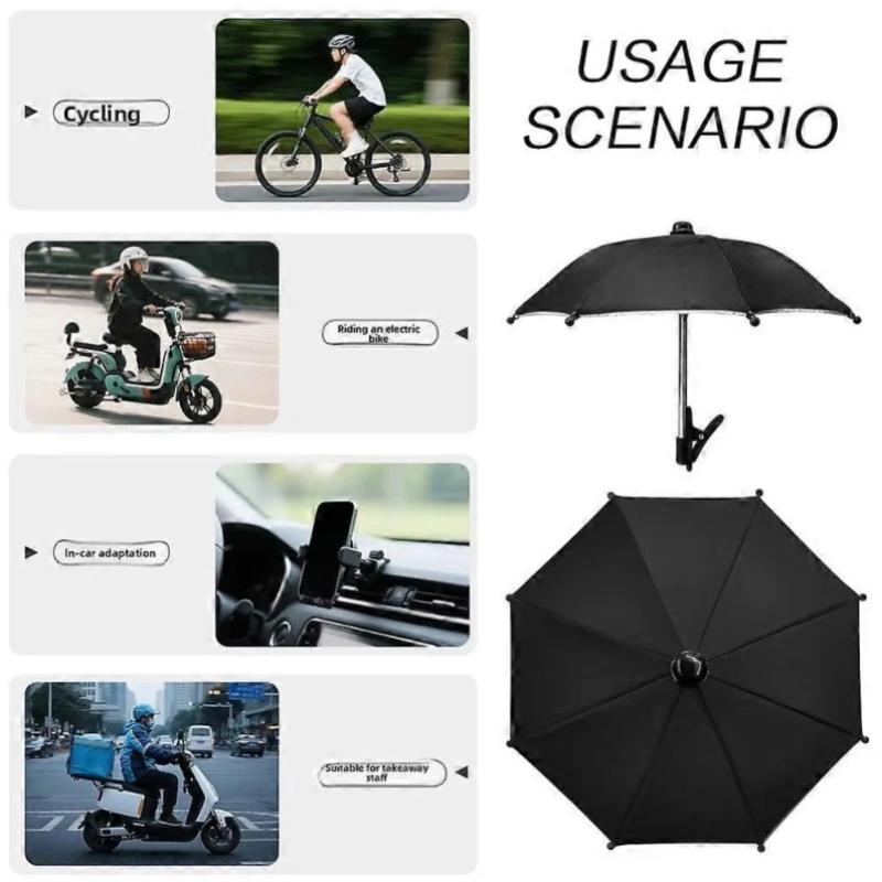 1Pcs Waterproof Rainproof Universal Smartphone Sun Shade Outdoor Live Phone Mini Umbrella Portable Car Phone Holder Umbrella
