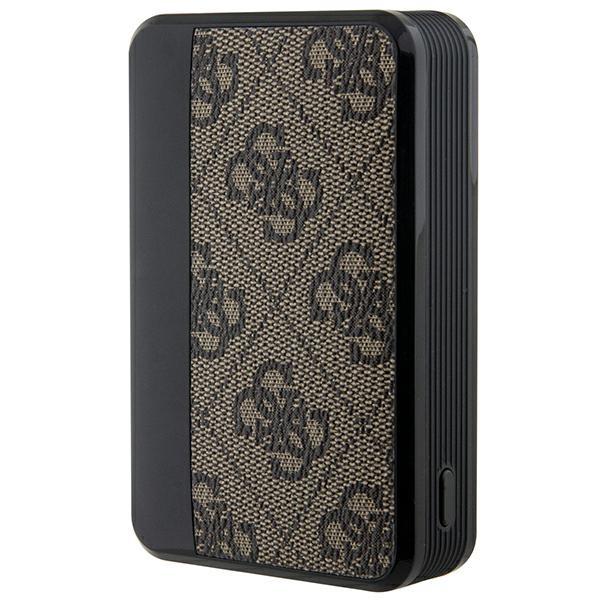 Guess Powerbank 18W Gupb10Dp4Gegw10000Mah Brązowy/Brown 4G Leather Metal Logo