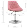 Dining Chairs 2 Pcs Swivel Pink Velvet