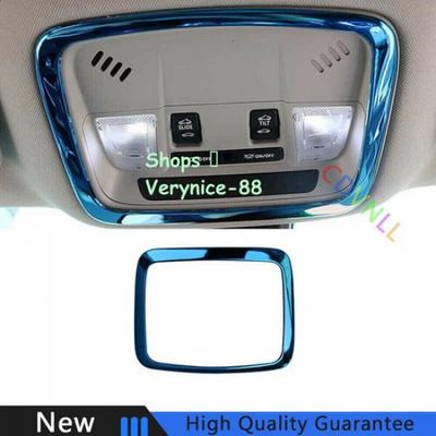 For Chevrolet Malibu 2016-21 Blue Steel Car Front Reading Lamp Frame Cover Trim
