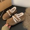 Keep Your Own Version! Thick-soled Brown Velvet Boken Shoes Spring and Summer Snow Shoes Snow Boots Cotton Shoes Women's Shoes Wear Fluffy S